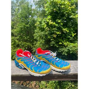 Nike Air Max Plus (GS) Flash Crimson Green Abyss Youth  Sz 7Y CJ9987 600